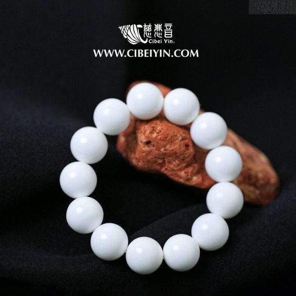 Milky White Tridacna Bracelet - 16mm