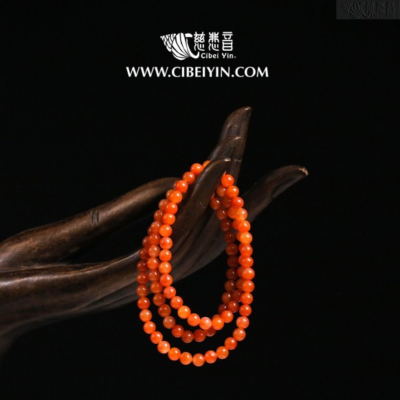 Red Golden Silk Jade Bracelet – 6mm