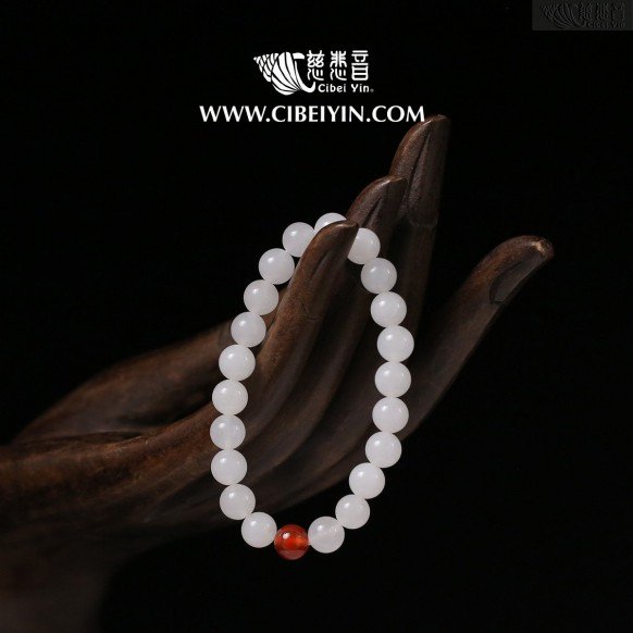 White Jade Bracelet - 8mm