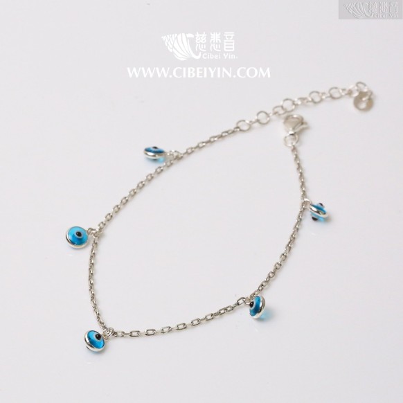Vajra Eye Bracelet-Light blue (5mm)