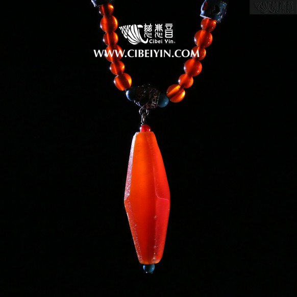 Old Agate beads Necklace 01-3