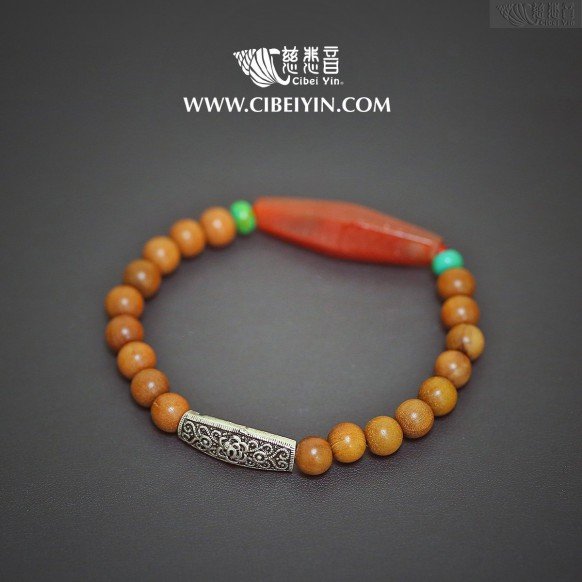 Old Agate beads Bracelet 01-8