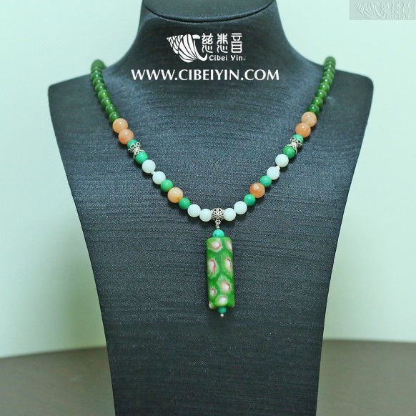 Glazed Crystal Necklace 16-23