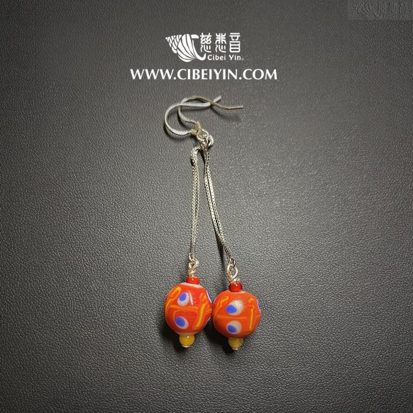 Glazed Crystal Earrings 418-8