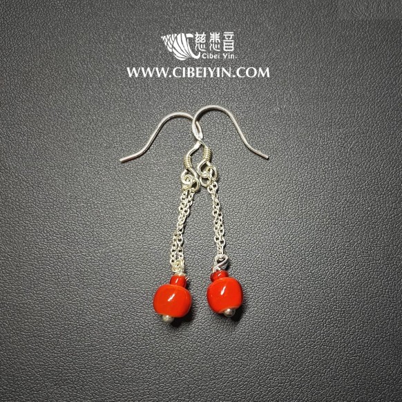 Glazed Crystal Earrings 19-2