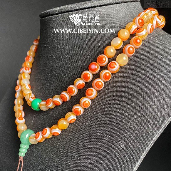 Natural Agate Heavenly Eyes 108 Prayer Beads 01-03