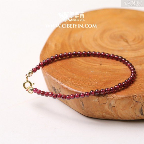 Garnet Bracelet - 3mm