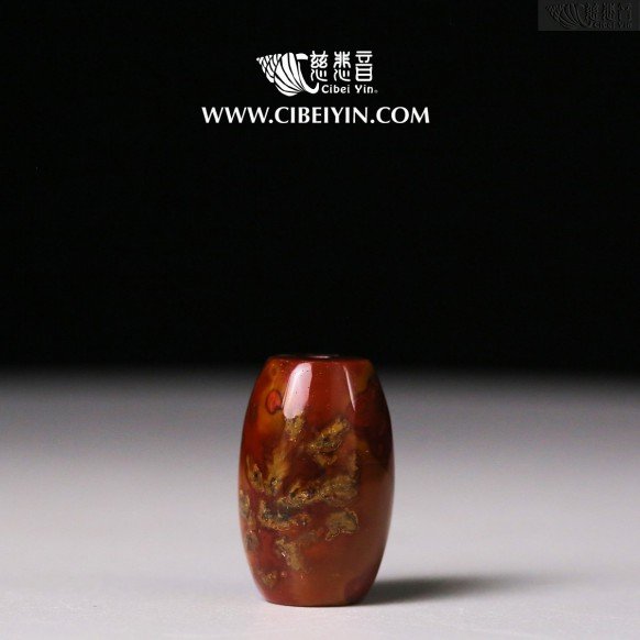 "Golden Branches and Jade Leaves"True Fire Stone Pendant-8-00A