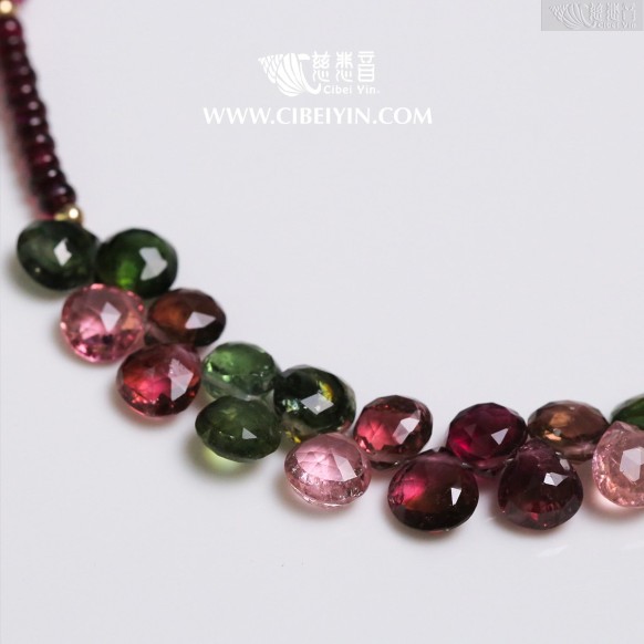 Splendor in Bloom – Tourmaline & Ruby Necklace