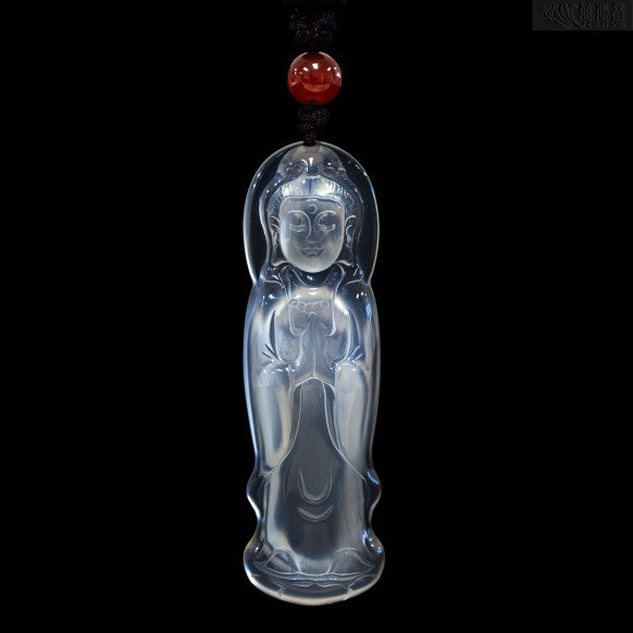 Jewel-Holding Guanyin Pendant