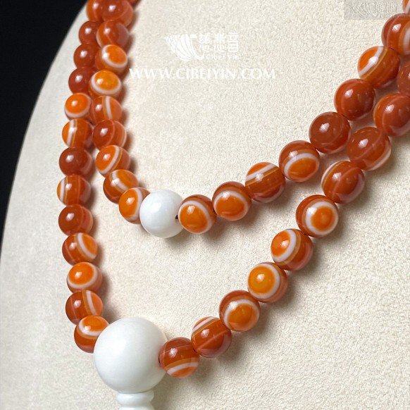 Natural Agate Heavenly Eyes 108 Prayer Beads 01-08