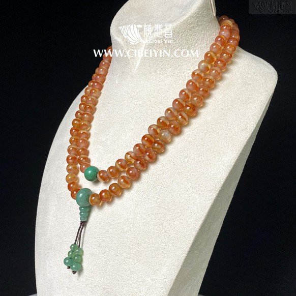 Natural Agate Medicine Buddha 108 Prayer Beads 03-05