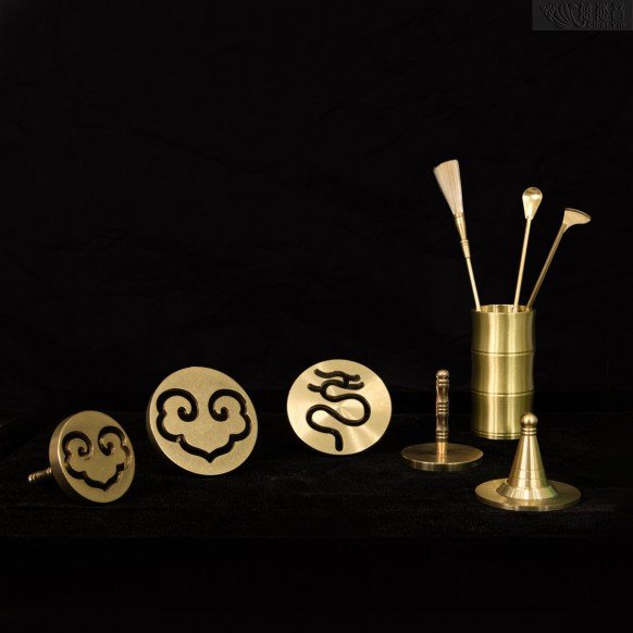 9-Piece Brass Incense Powder Tool Set