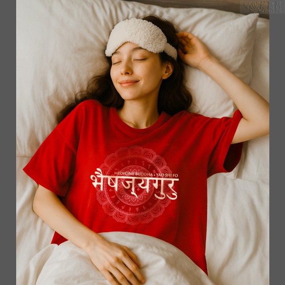 【International Edition】Medicine Buddha Red T-Shirt-Short Sleeve