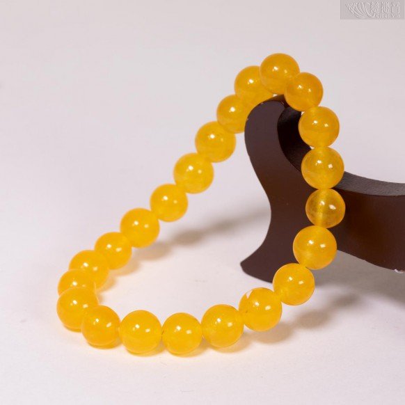 Golden Silk Jade Bracelet - 8mm
