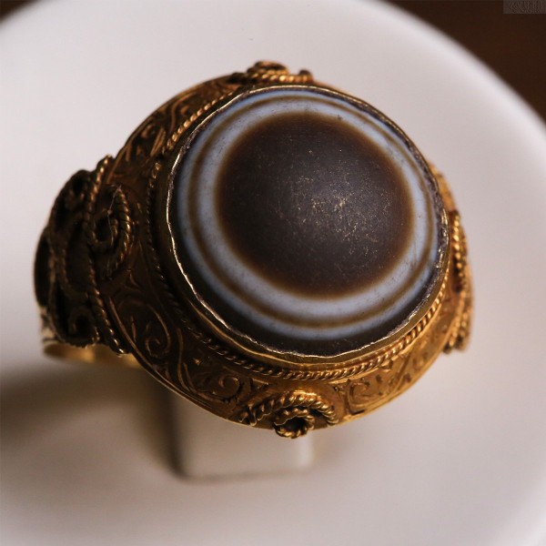 人気の新作 Bead Dzi Ancient Gold Bead Dzi Eye Heaven's (Natural Ring-5 その他